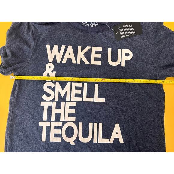 Chaser Graphic Tee Wake Up & Smell The Tequila Navy Blue NWT Size Large - Picture 7 of 8